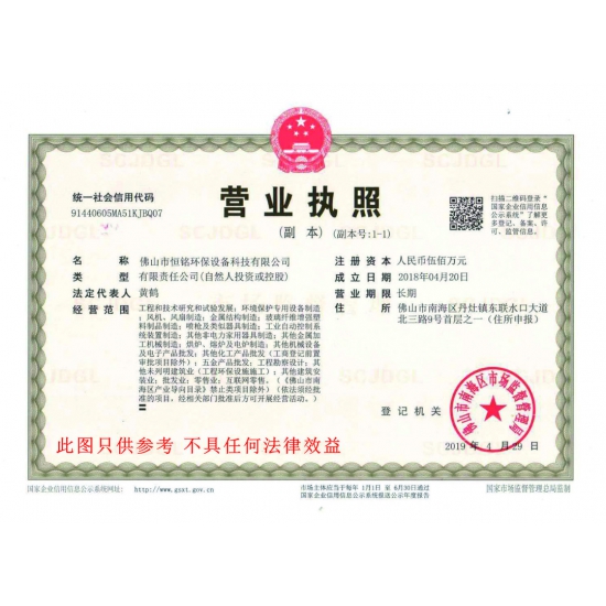 營（yíng）業執照